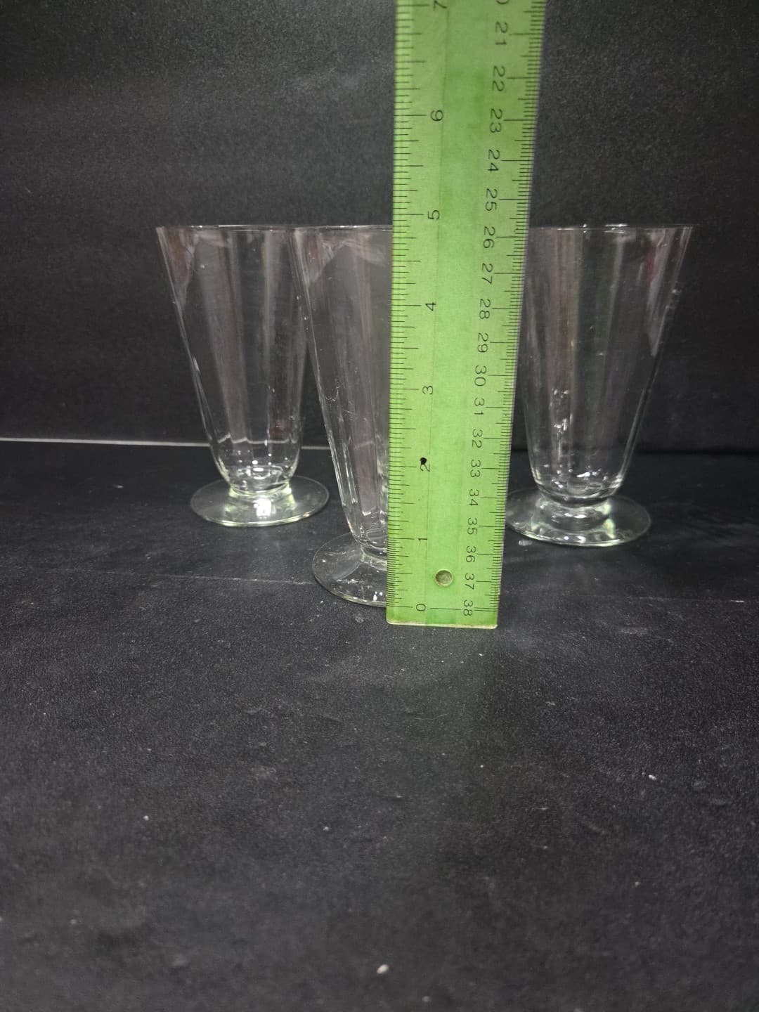 Handmade Optic Ribbed Sundae Glasses, Set of 4, Clear Glass, Vtg Dessert Bowls - Thumbnail 8