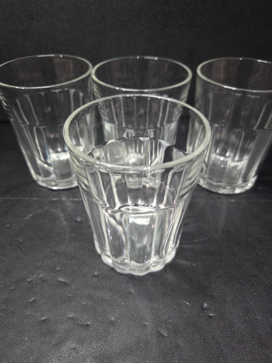 Viking Vertical Panels Glass Tumblers, Vintage Barware, Set of 4, 4" Tumblers - Thumbnail 5