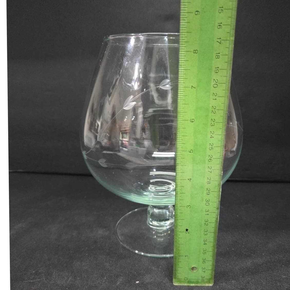 Princess House Heritage Punch Bowl, Etched Floral Crystal, Vintage Serveware - Thumbnail 9