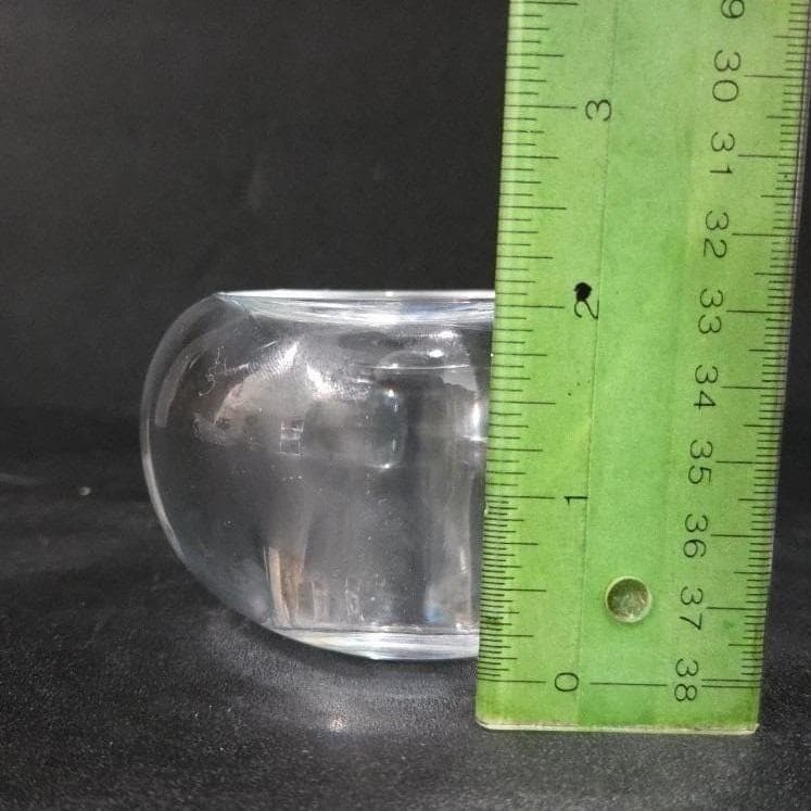 Elements Art Glass Donut Candle Votive, Crystal Clear Bowl, Replacement Decor - Thumbnail 2