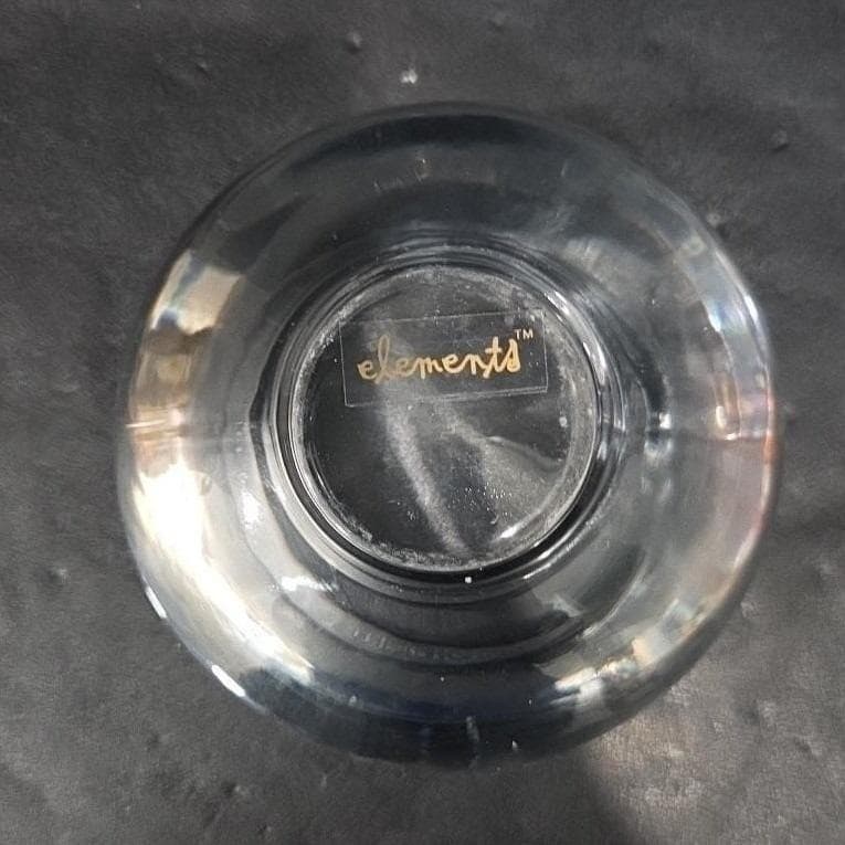 Elements Art Glass Donut Candle Votive, Crystal Clear Bowl, Replacement Decor - Thumbnail 6