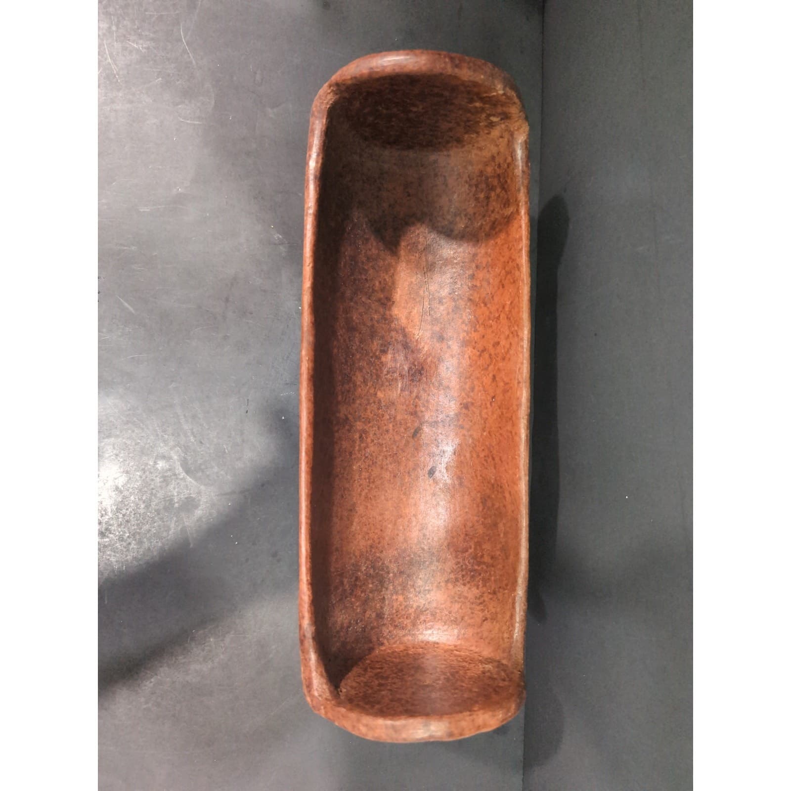 Indonesian Art Pottery Serving Platter Tray, Bohemian Southwest Sculpture, 12" L - Thumbnail 5