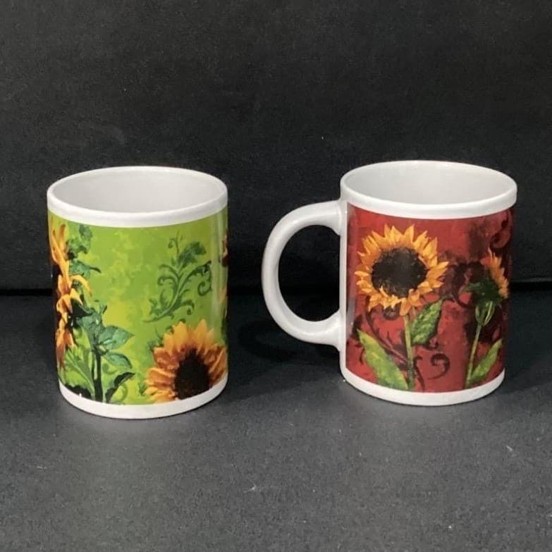 Cracker Barrel Yellow Sunflower Coffee Cups, Set of 2, Family Traditions Mugs - Thumbnail 4