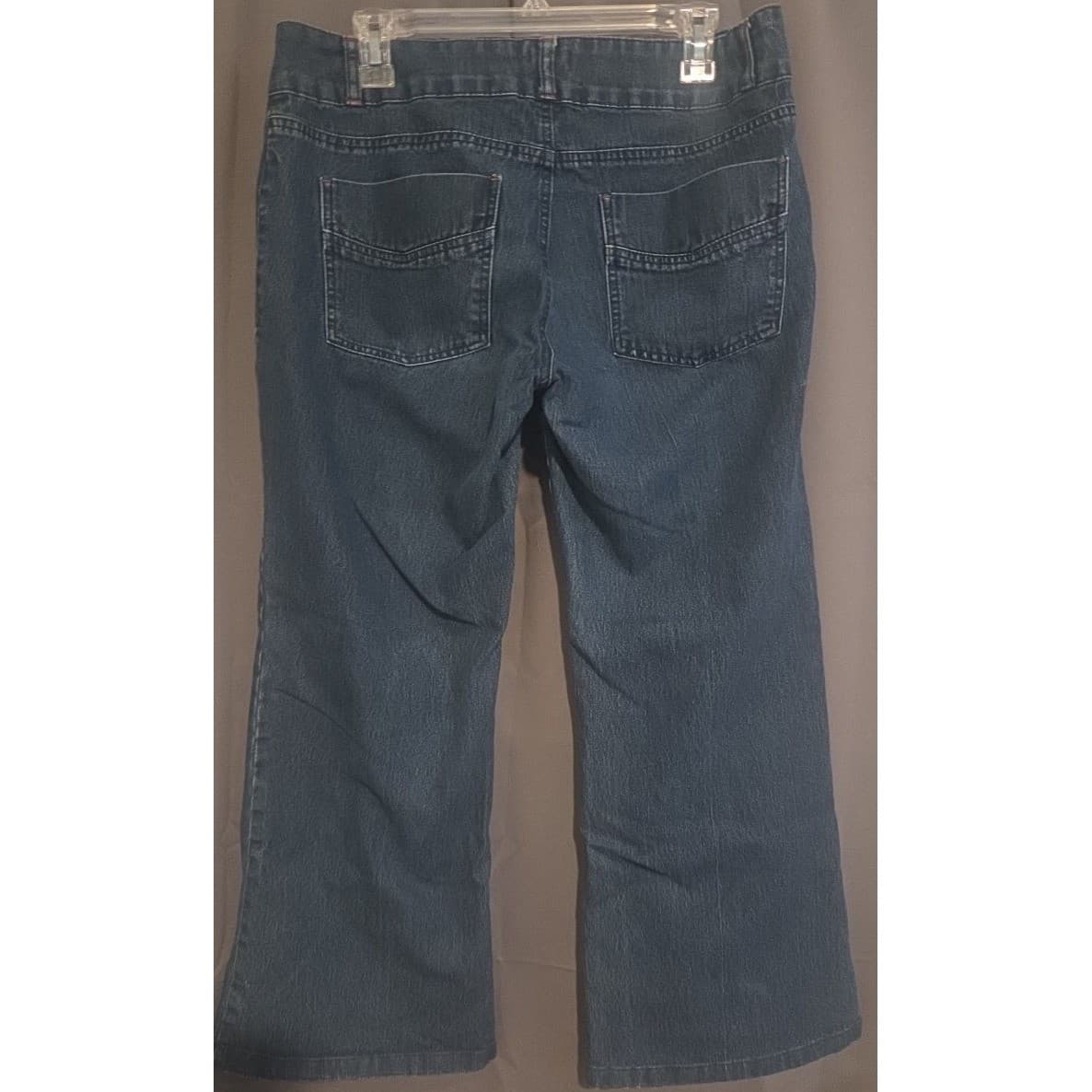 George Dark Wash Wide Leg Jeans, Double Button Patch Pockets, Girls Size 13 - Thumbnail 4