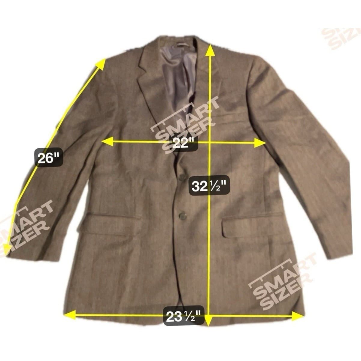 Saddlebred Brown Herringbone 100% Lambswool Blazer, Mens 42L Sport Coat X33024AN - Thumbnail 2