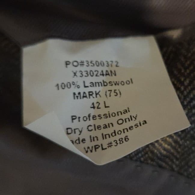 Saddlebred Brown Herringbone 100% Lambswool Blazer, Mens 42L Sport Coat X33024AN - Thumbnail 10