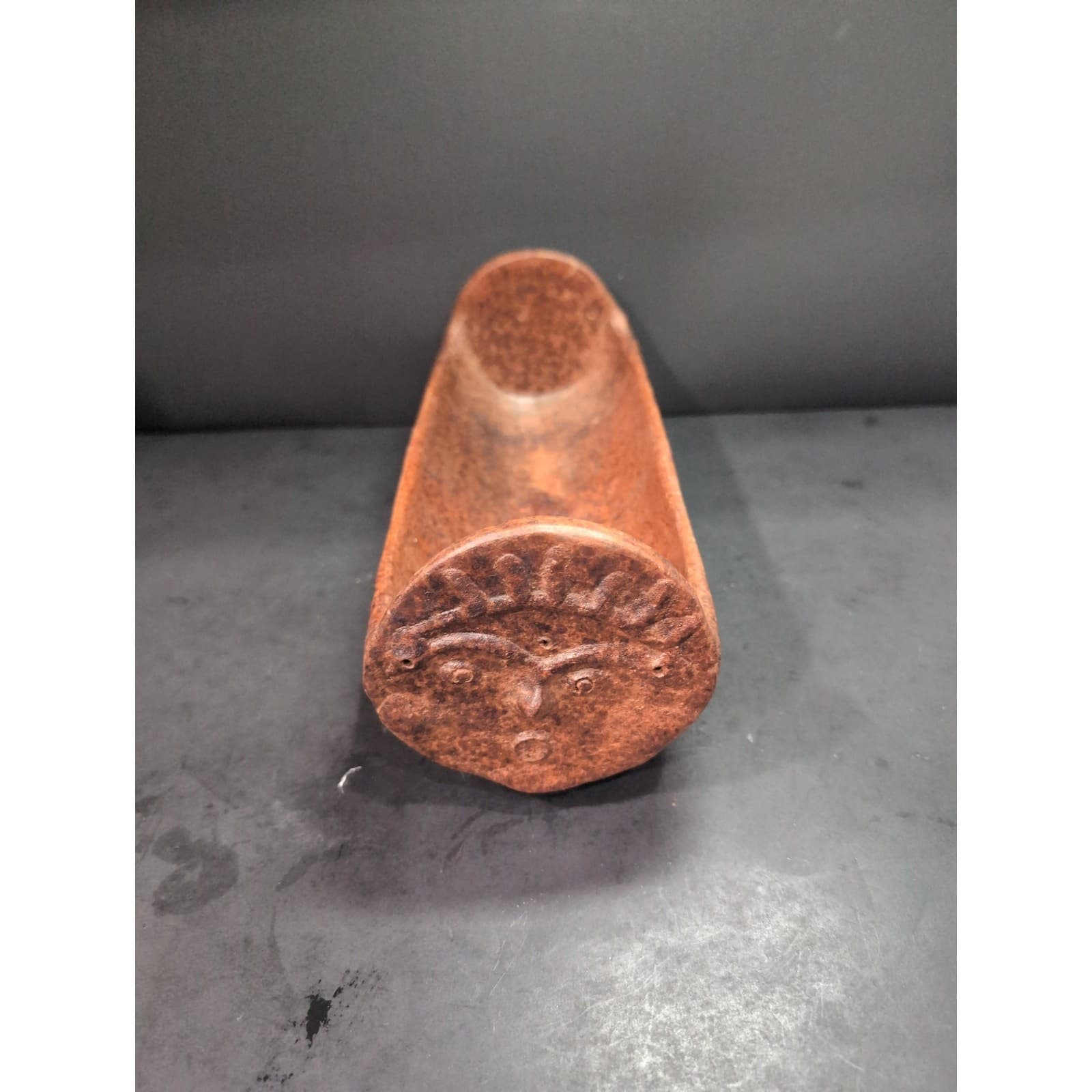 Indonesian Art Pottery Serving Platter Tray, Bohemian Southwest Sculpture, 12" L - Thumbnail 3