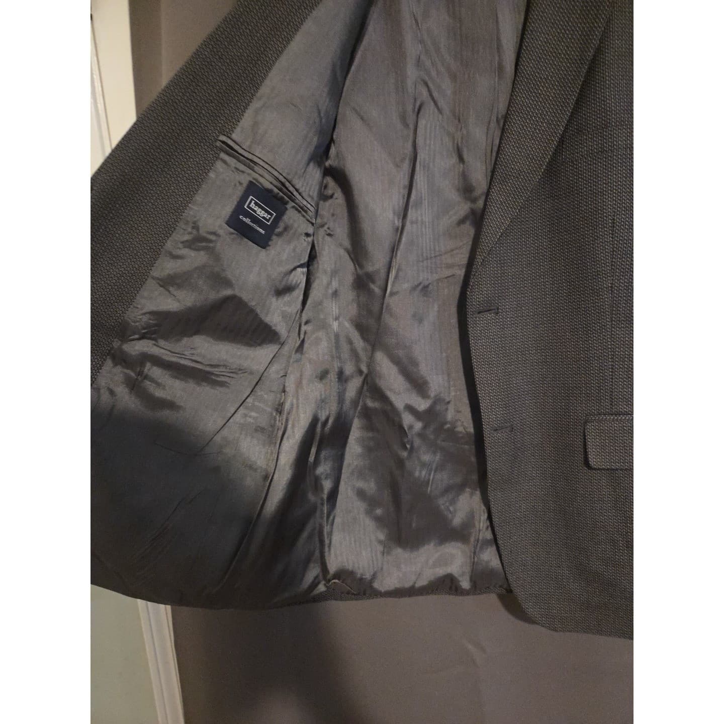 Haggar Collections Charcoal Grey Blazer, Men's 42R, Two Button Sport Coat - Thumbnail 8