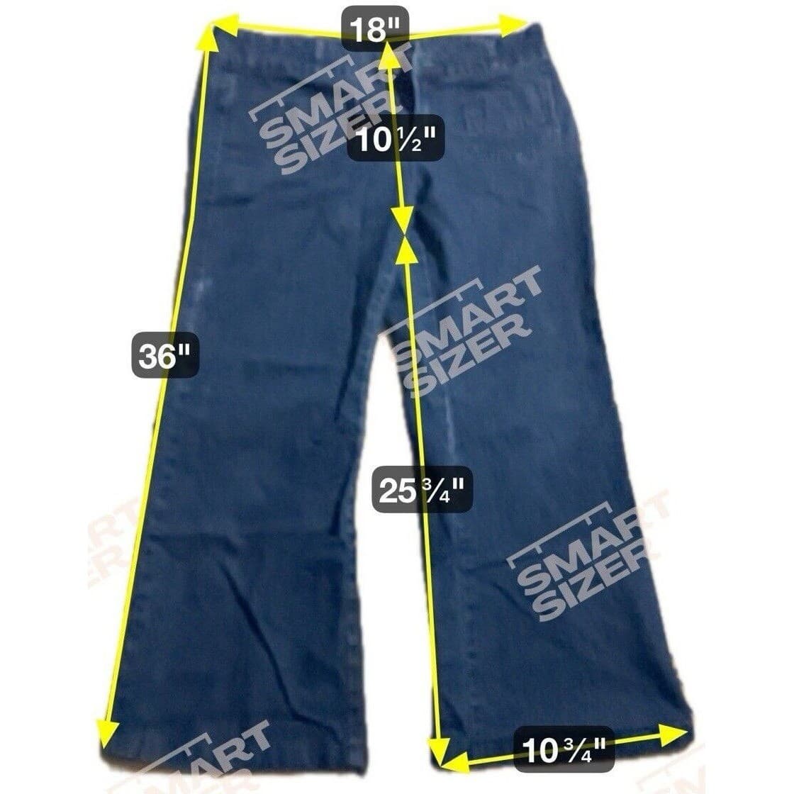 George Dark Wash Wide Leg Jeans, Double Button Patch Pockets, Girls Size 13 - Thumbnail 2