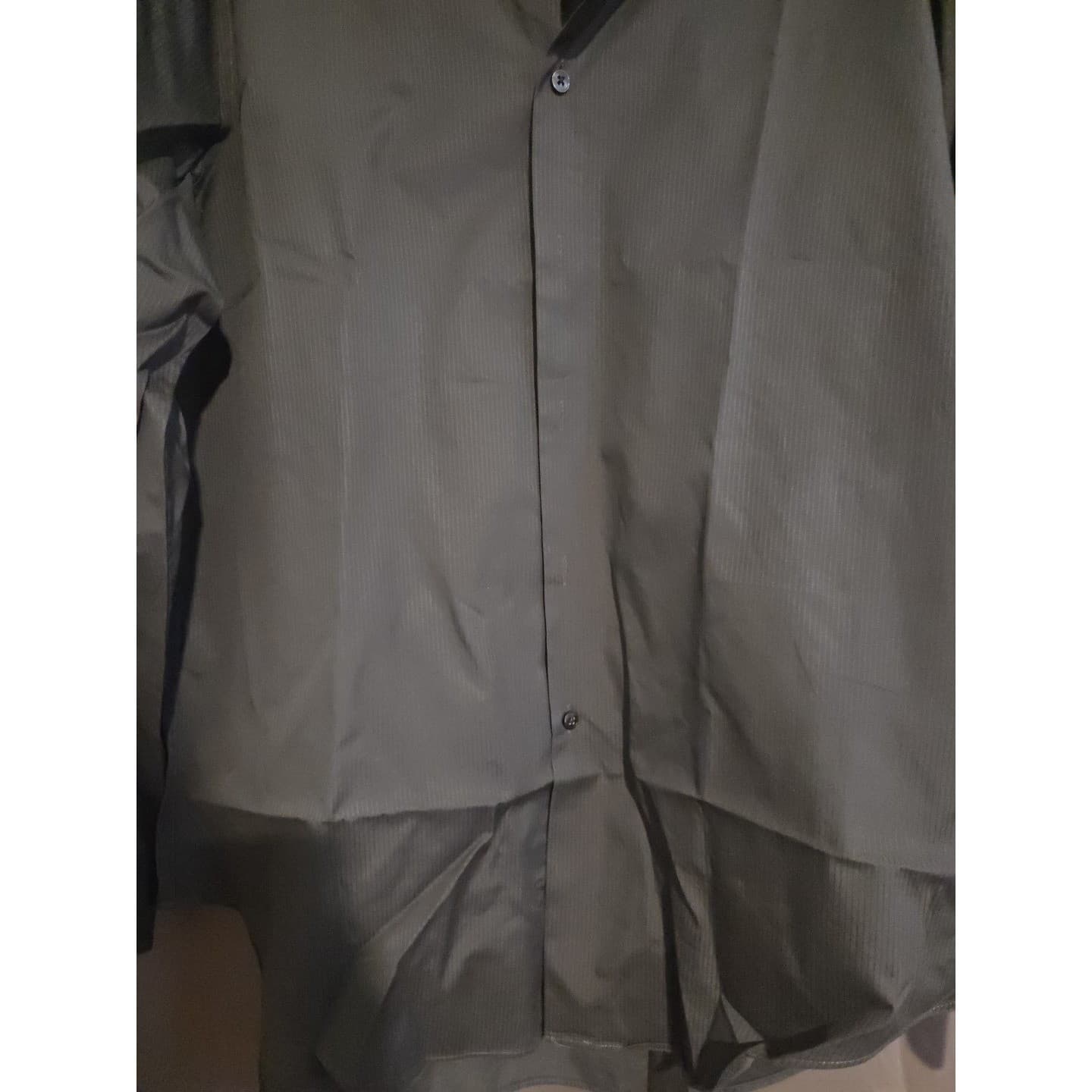 Calvin Klein Slim Fit Charcoal Gray Dress Shirt, Men's 16.5 32/33, Long Sleeve - Thumbnail 6