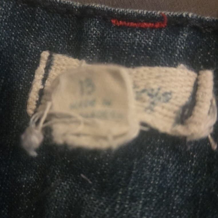 George Dark Wash Wide Leg Jeans, Double Button Patch Pockets, Girls Size 13 - Thumbnail 7