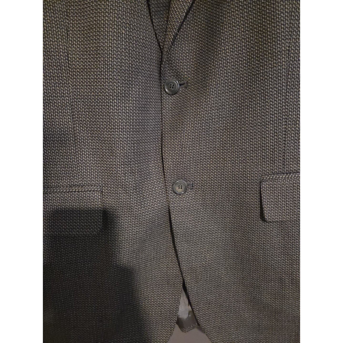 Haggar Collections Charcoal Grey Blazer, Men's 42R, Two Button Sport Coat - Thumbnail 6