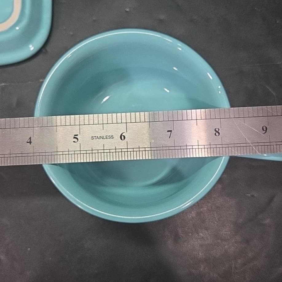Hall Teal Blue Sandwich Plate & Soup Cup, Set Of 2, Vintage Retro Tableware - Thumbnail 10