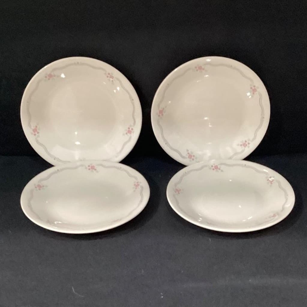 Corelle English Breakfast Bread & Butter Plates, Set of 4, Vtg Vitrelle Dishes - Thumbnail 2