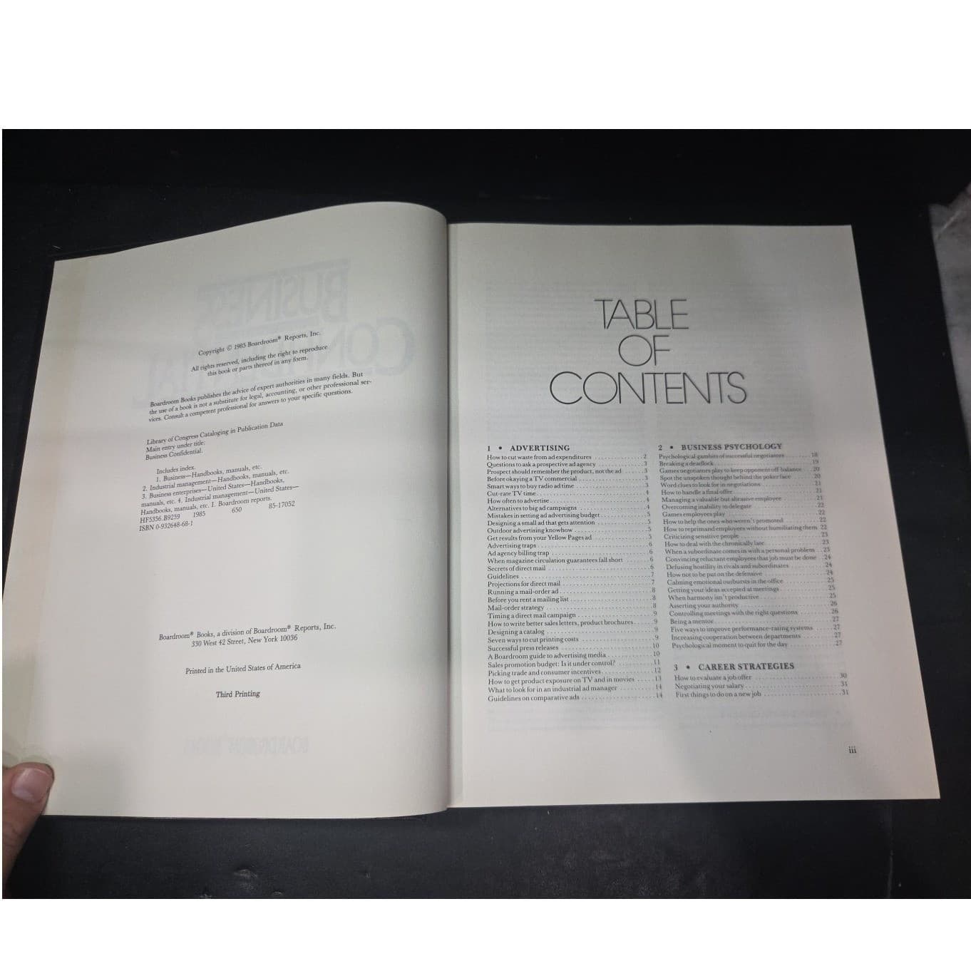 Business Confidential Boardroom Books 1985 Hardcover Management Strategy Guide - Thumbnail 5