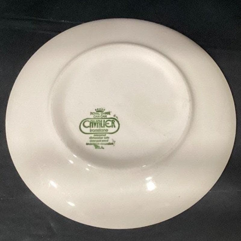 Royal China Cavalier Ironstone "Can Can" Dinner Plates, Set of 3, MCM Stoneware - Thumbnail 4