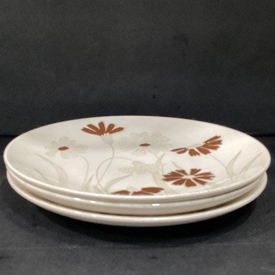 Royal China Cavalier Ironstone "Can Can" Dinner Plates, Set of 3, MCM Stoneware - Thumbnail 8
