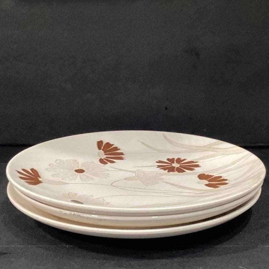 Royal China Cavalier Ironstone "Can Can" Dinner Plates, Set of 3, MCM Stoneware - Thumbnail 9