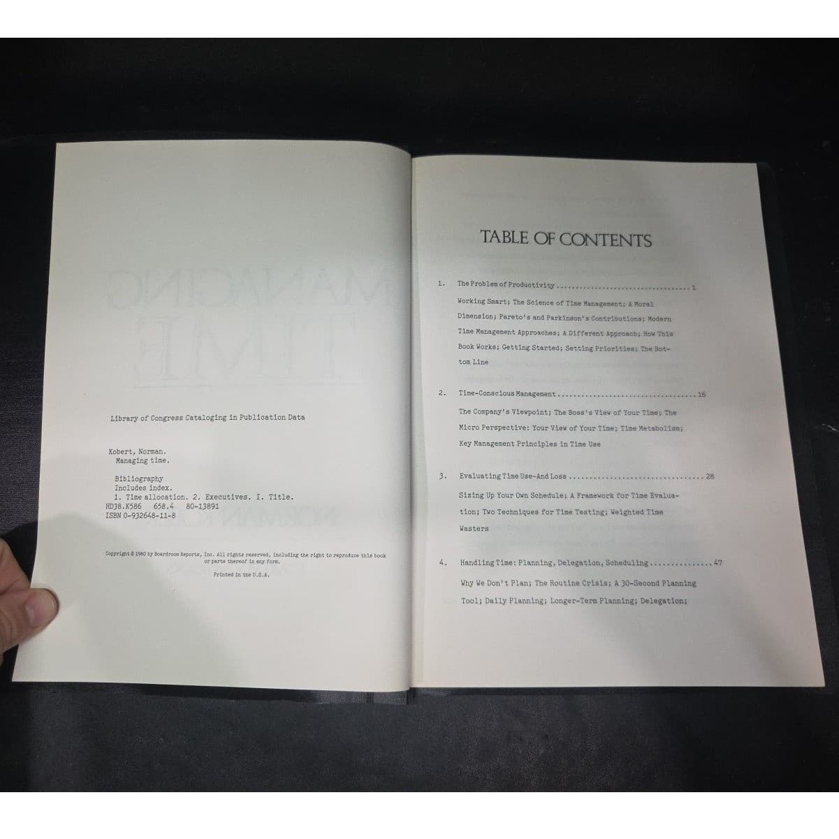 Managing Time Norman Kobert Boardroom Books 1980 Vtg Business Management Guide - Thumbnail 4