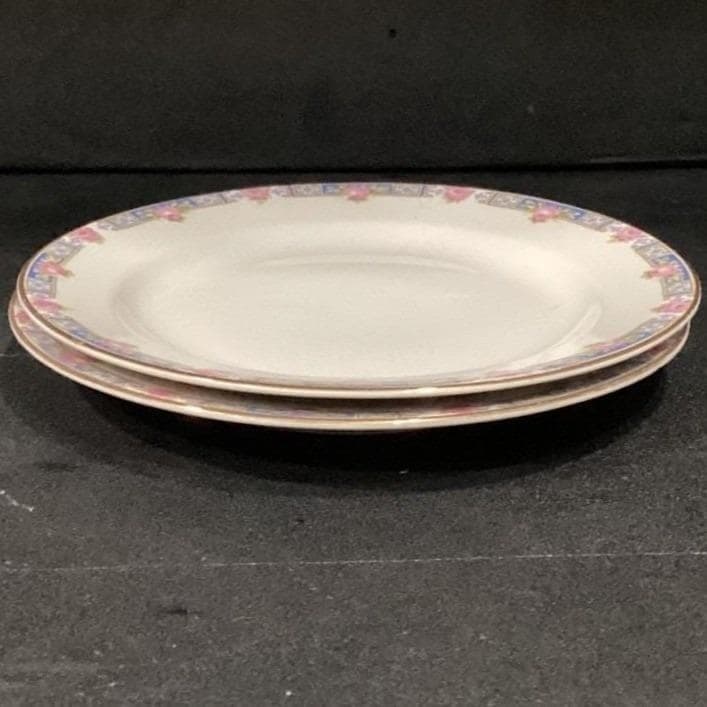 Carrollton H Salad Plates, Set of 2, Vintage Queen Anne Floral Bone China - Thumbnail 8