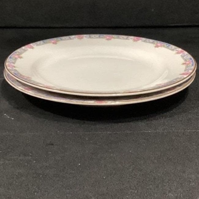 Carrollton H Salad Plates, Set of 2, Vintage Queen Anne Floral Bone China - Thumbnail 10
