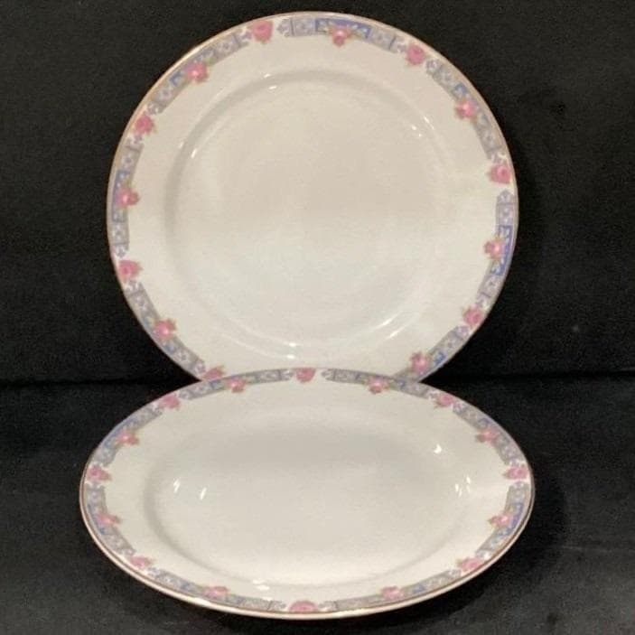 Carrollton H Salad Plates, Set of 2, Vintage Queen Anne Floral Bone China - Thumbnail 6