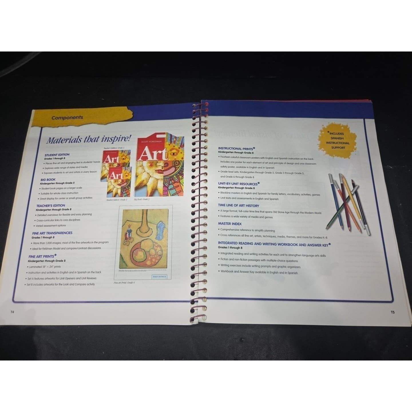 Scott Foresman Art Teacher Edition Grade 6 Spiral Bound Pearson 0328080454 - Thumbnail 4