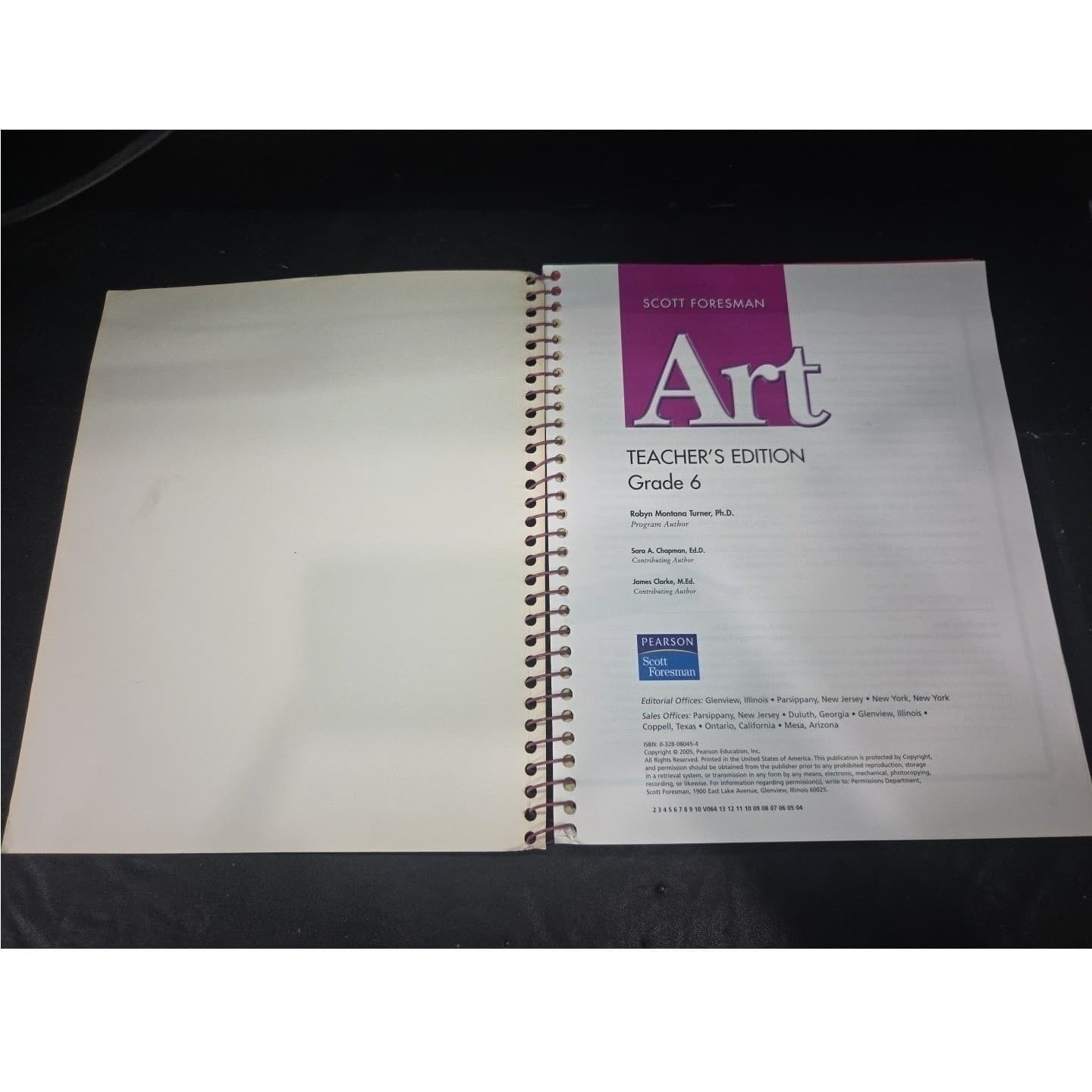 Scott Foresman Art Teacher Edition Grade 6 Spiral Bound Pearson 0328080454 - Thumbnail 3