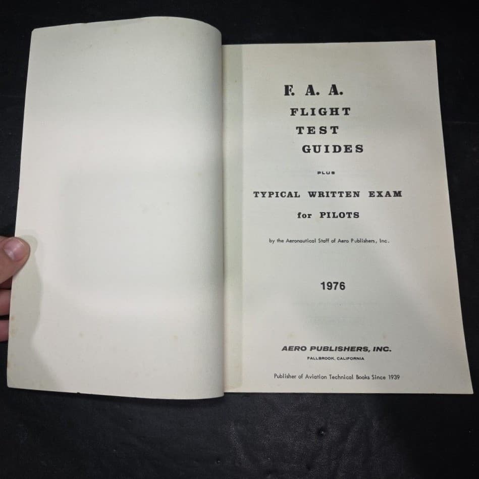 FAA Flight Test Guides Typical Written Exam for Pilots 1976 Aero Publishers - Thumbnail 3