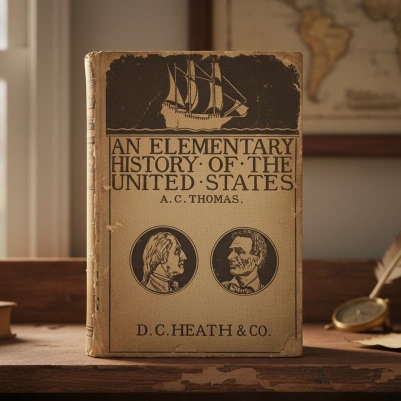 1904 An Elementary History of the United States Allen C Thomas DC Heath Antique