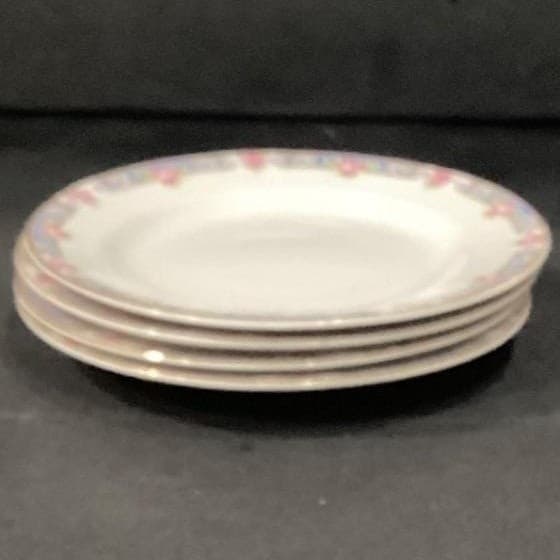 Carrollton H Dessert Plates, Set of 4, Vintage Queen Anne Floral Bone China - Thumbnail 10