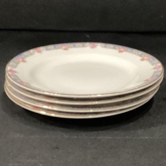 Carrollton H Dessert Plates, Set of 4, Vintage Queen Anne Floral Bone China - Thumbnail 8