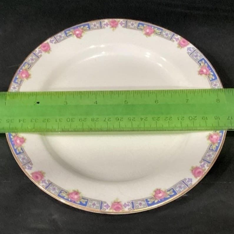 Carrollton H Dessert Plates, Set of 4, Vintage Queen Anne Floral Bone China - Thumbnail 2