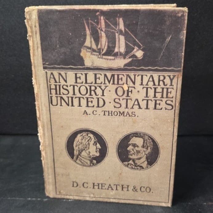 1904 An Elementary History of the United States Allen C Thomas DC Heath Antique - Thumbnail 2