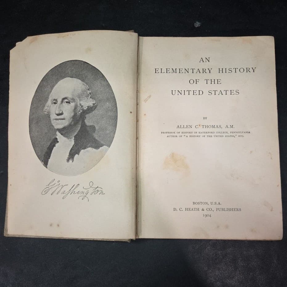 1904 An Elementary History of the United States Allen C Thomas DC Heath Antique - Thumbnail 4