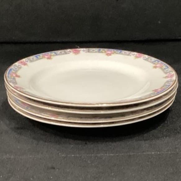 Carrollton H Dessert Plates, Set of 4, Vintage Queen Anne Floral Bone China - Thumbnail 7