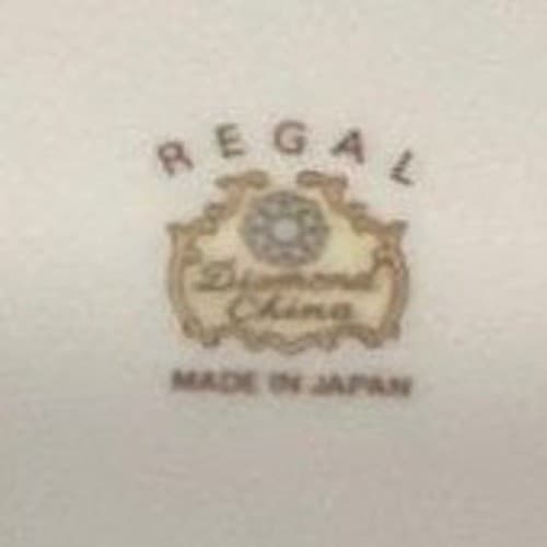 Regal Diamond China Citrus Dinner Plates, Set of 2, Vintage Ceramic Tableware - Thumbnail 3