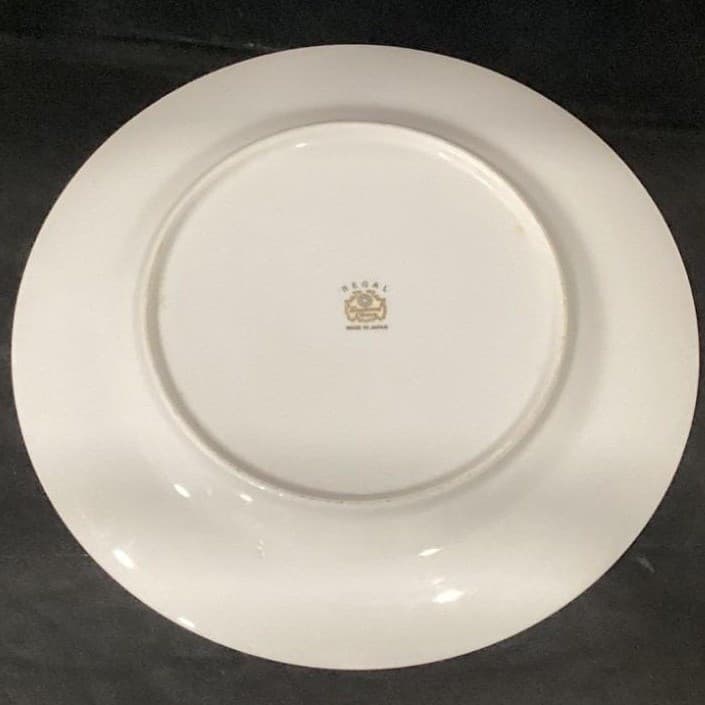 Regal Diamond China Citrus Dinner Plates, Set of 2, Vintage Ceramic Tableware - Thumbnail 4