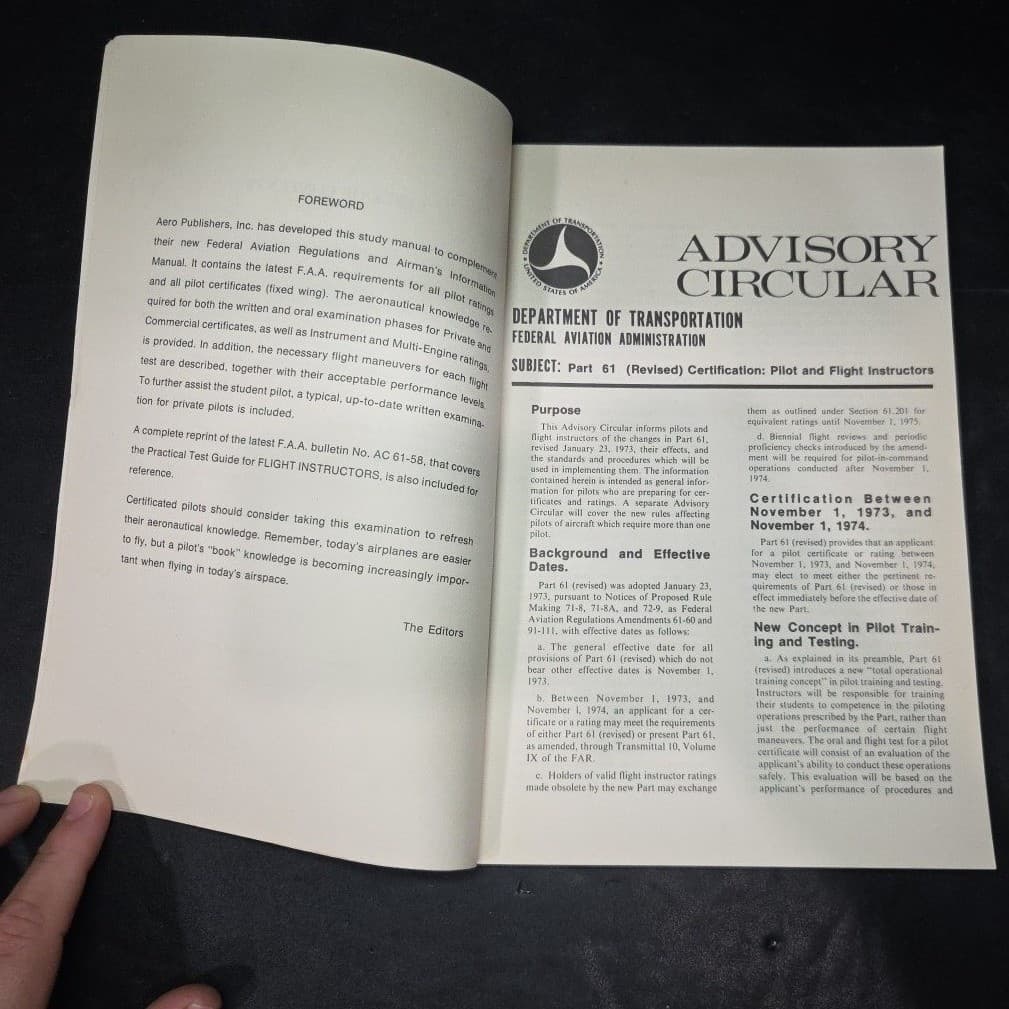 FAA Flight Test Guides Typical Written Exam for Pilots 1976 Aero Publishers - Thumbnail 6