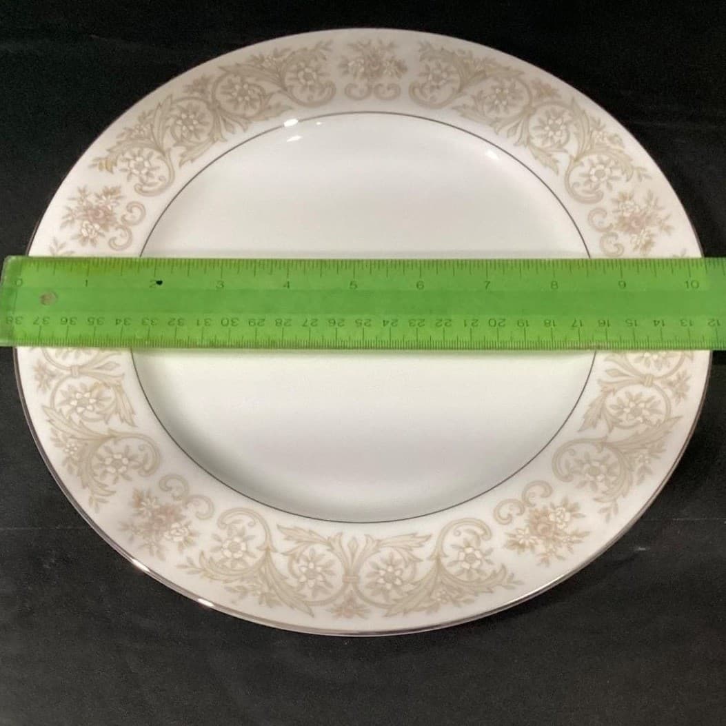 Regal Diamond China Citrus Dinner Plates, Set of 2, Vintage Ceramic Tableware - Thumbnail 2