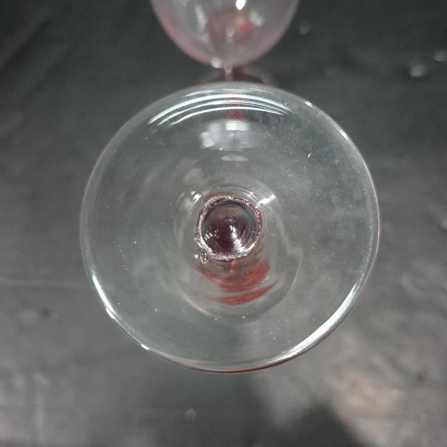 Red Stemmed Champagne Flutes, Set of 2, Hand Blown Toasting Glasses, Stemware - Thumbnail 8