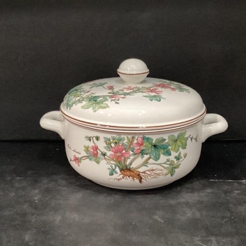Villeroy & Boch Botanica Covered Vegetable Dish, Vintage Malva Silvestris Design - Thumbnail 2