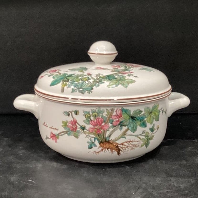 Villeroy & Boch Botanica Covered Vegetable Dish, Vintage Malva Silvestris Design - Thumbnail 11
