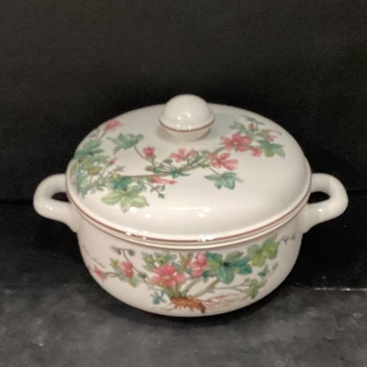 Villeroy & Boch Botanica Covered Vegetable Dish, Vintage Malva Silvestris Design - Thumbnail 3