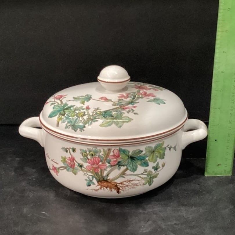 Villeroy & Boch Botanica Covered Vegetable Dish, Vintage Malva Silvestris Design - Thumbnail 8