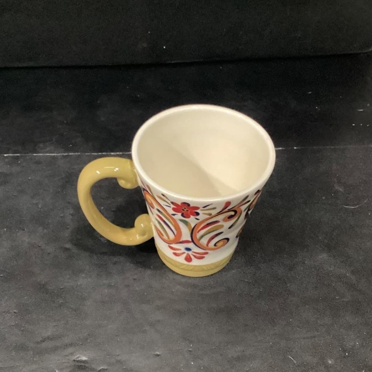 Pier 1 Imports Elisa Coffee Cups, Set of 2, Vintage Ironstone Mugs, Drinkware - Thumbnail 3