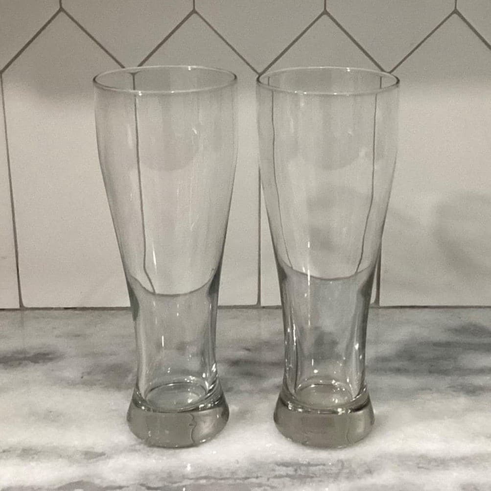 Anchor Hocking 23oz Beer Glasses, Set of 2, Clear Pilsner Barware, Drinkware - Thumbnail 9