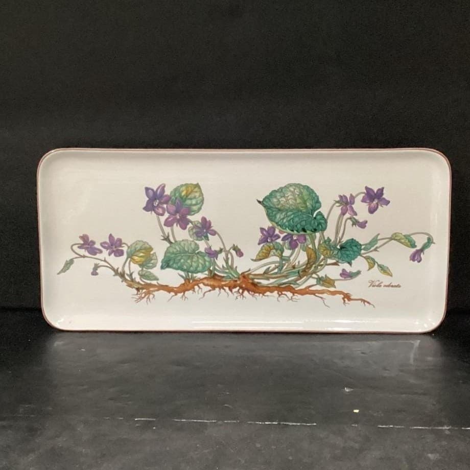Villeroy & Boch Botanica Rectangular Sandwich Tray, Vintage Viola Odorata Design - Thumbnail 2