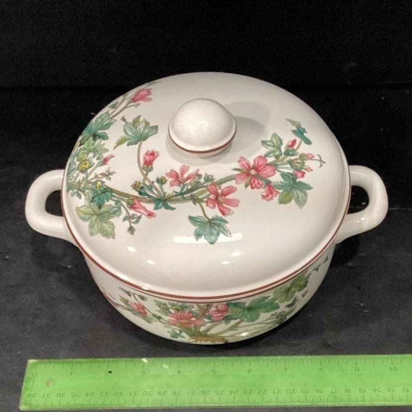 Villeroy & Boch Botanica Covered Vegetable Dish, Vintage Malva Silvestris Design - Thumbnail 10