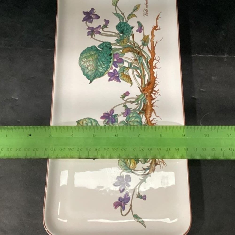 Villeroy & Boch Botanica Rectangular Sandwich Tray, Vintage Viola Odorata Design - Thumbnail 8